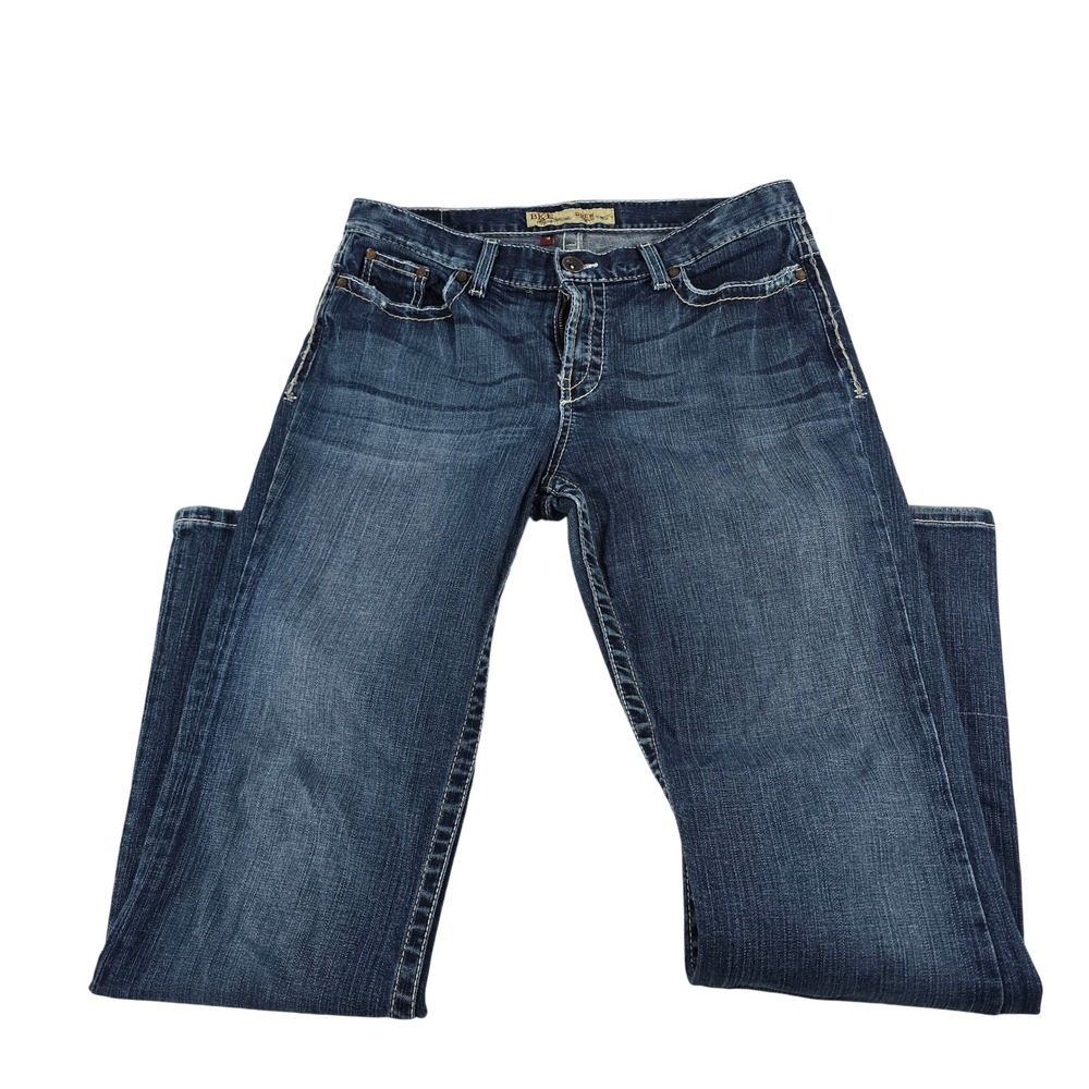 BKE Drew‎ Bootcut Jeans Dark Wash Contrast Stitch Stretch 30x31.5 13161